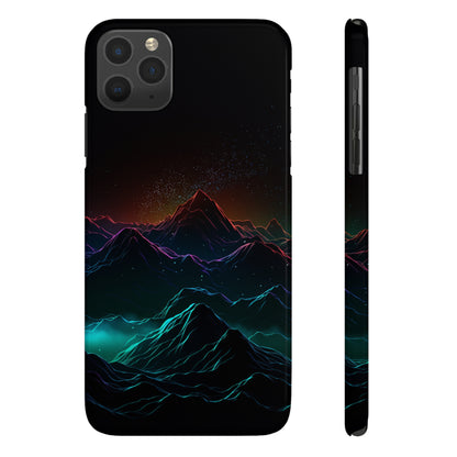 NEON MOUNTAINS | Slim iPhone Case - Trovvve