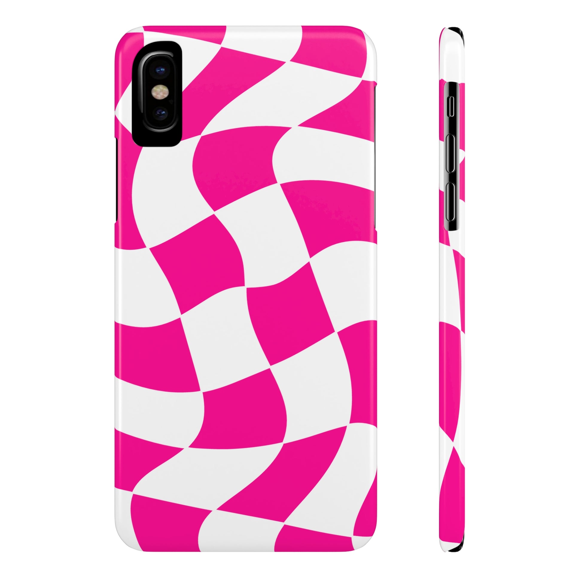 HOT PINK WAVY  | Slim iPhone Case - Trovvve