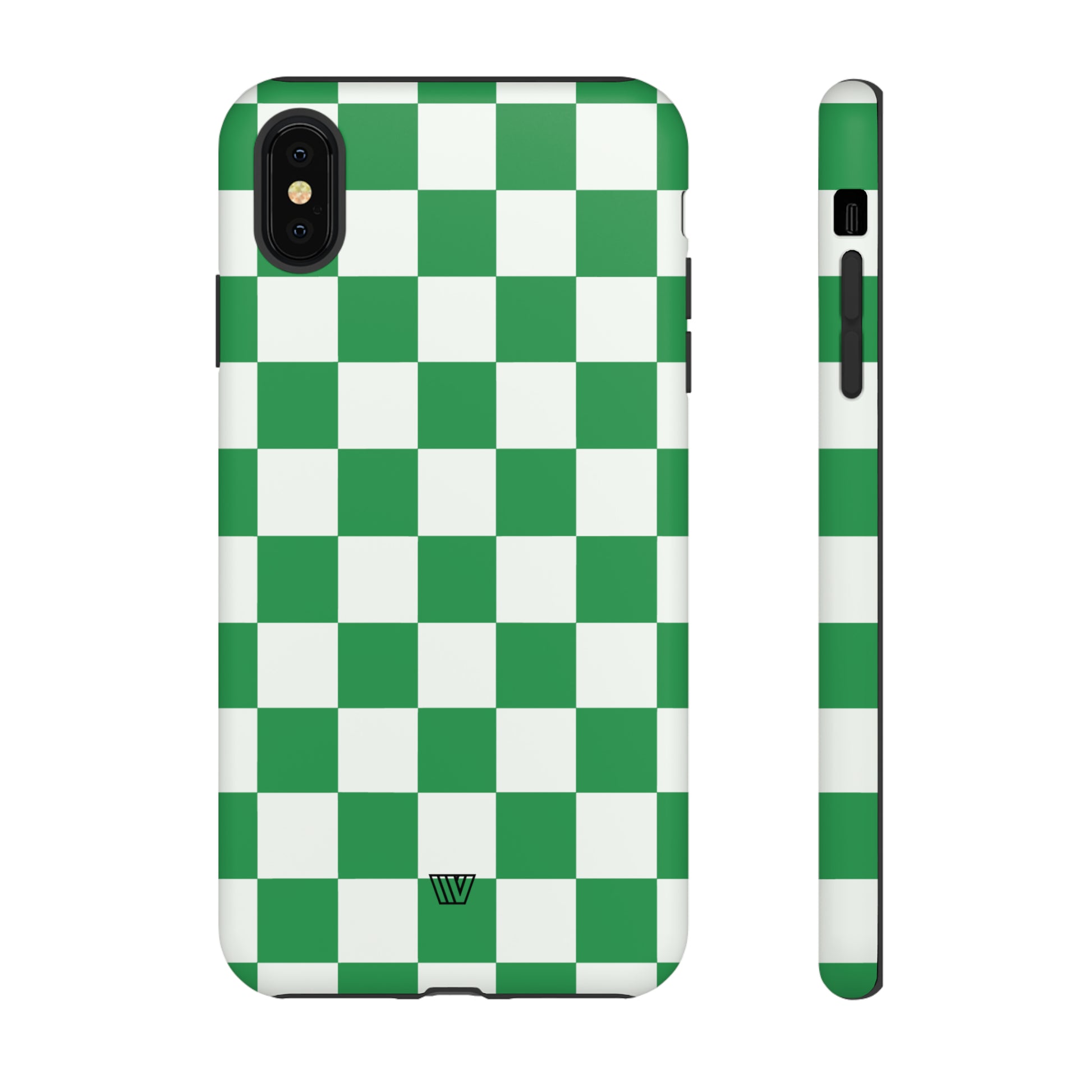 GREEN WHITE CHECKERBOARD | Tough Phone Case - Trovvve