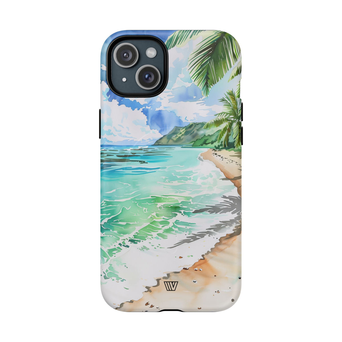 Watercolor Beach MagSafe Tough iPhone Case – iPhone 15 Plus, Matte