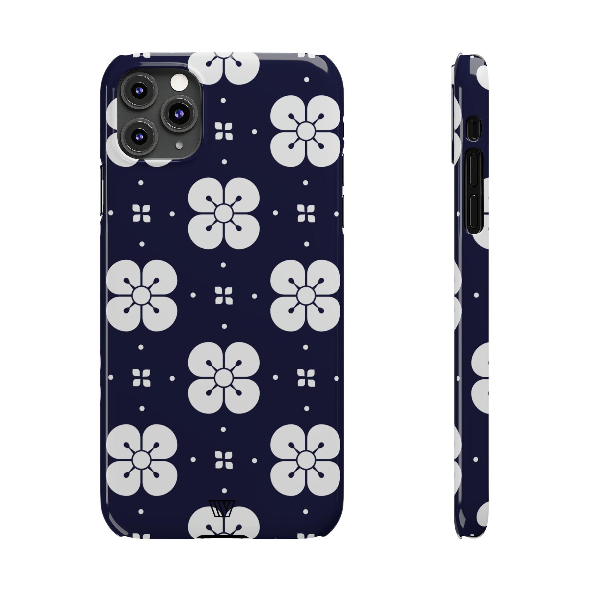 GEOMETRIC FLOWER BLUE | Slim iPhone Case - Trovvve