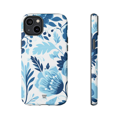 BLUE WHITE FLOWERS | Tough Phone Case - Trovvve