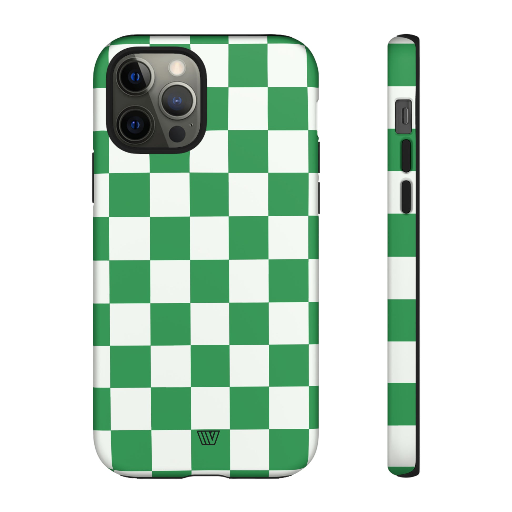 GREEN WHITE CHECKERBOARD | Tough Phone Case - Trovvve