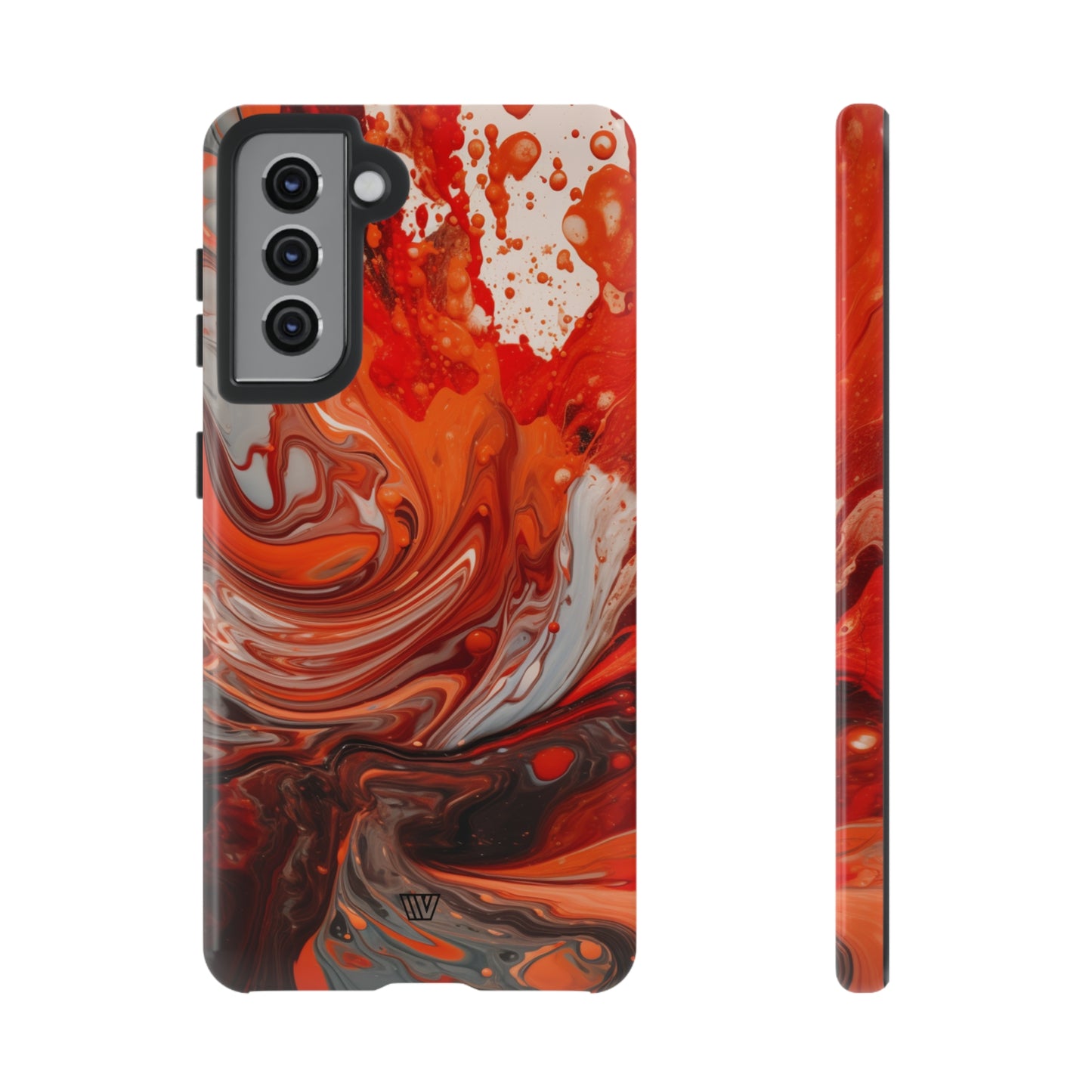 WHITE FIRE PAINT SWIRL | Tough Phone Case - Trovvve