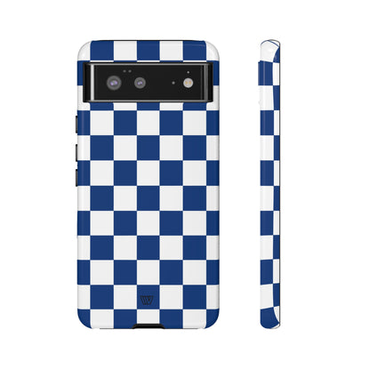 BLUE WHITE CHECKERBOARD | Tough Phone Case - Trovvve