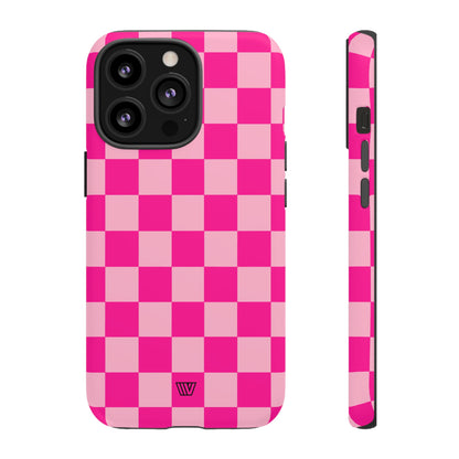 HOT PINK CHECKERBOARD | Tough Phone Case