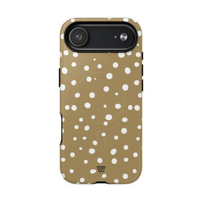 Dark Beige Dots MagSafe Tough iPhone Case – iPhone 17 Air, Glossy