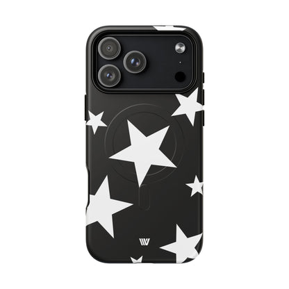 JET BLACK BOLD STARS | MagSafe Tough iPhone Case
