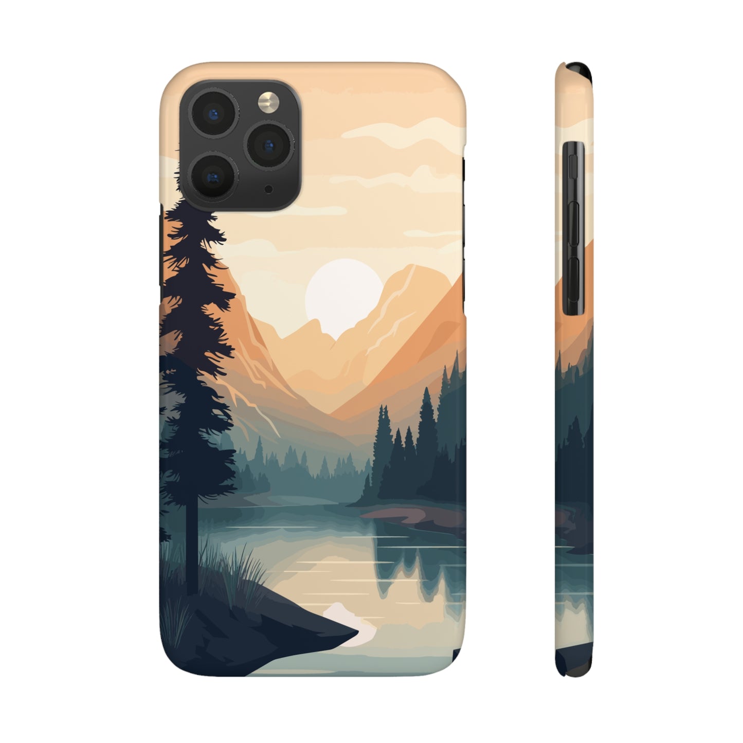 MOUNTAIN RIVER SUNSET | Slim iPhone Case - Trovvve