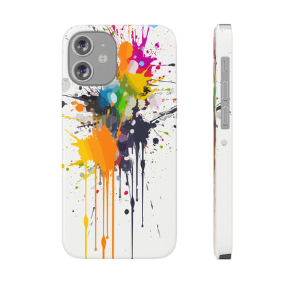 PAINT SPLATTER WHITE | Slim iPhone Case - Trovvve