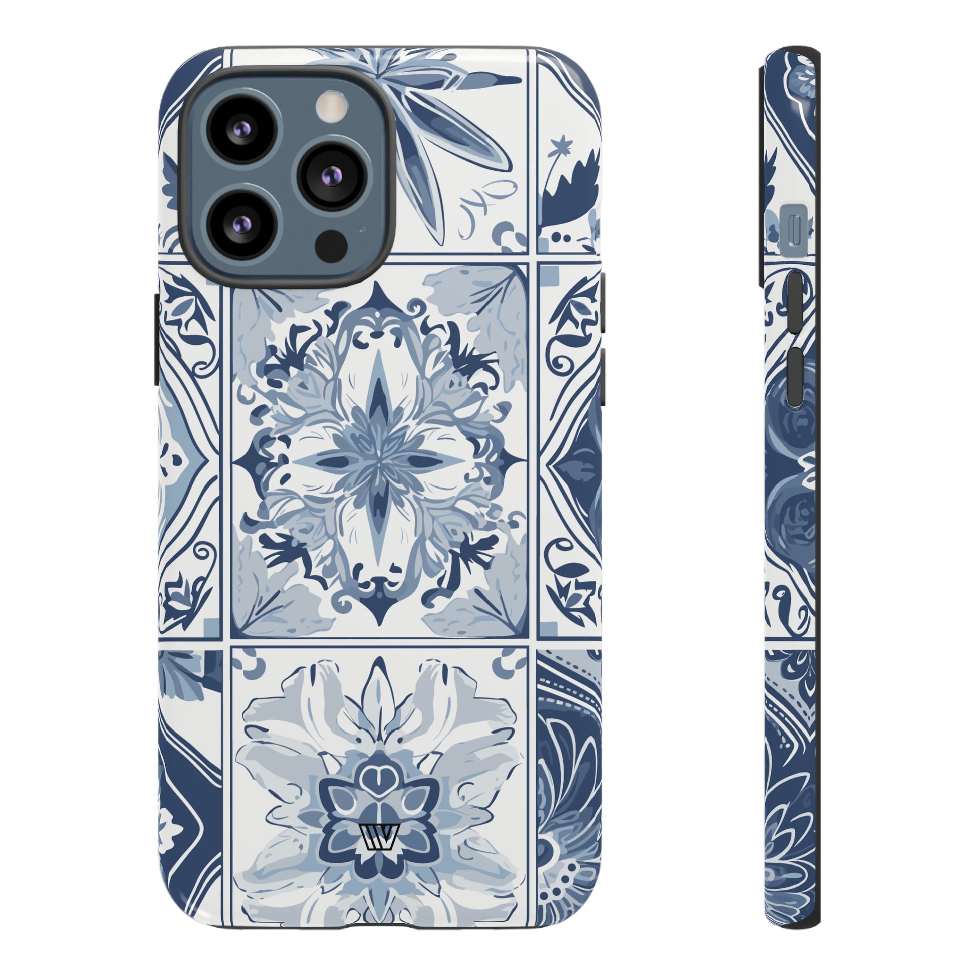 BLUE WHITE TILE | Tough Phone Case - Trovvve