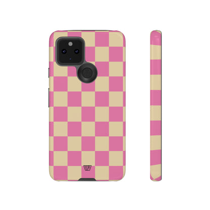 PINK TAN CHECKERBOARD | Tough Phone Case - Trovvve