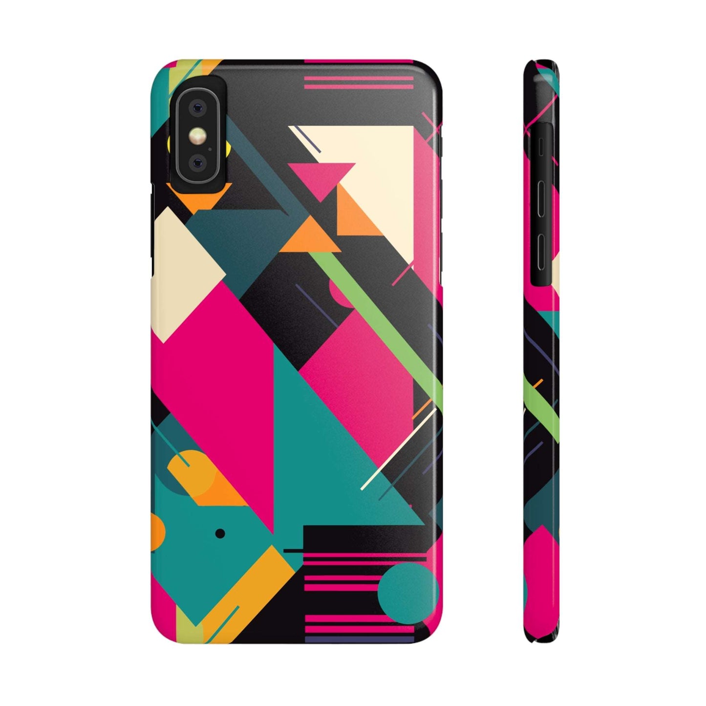 80s / 90s RETRO GEOMETRIC PATTERN | Slim iPhone Case - Trovvve