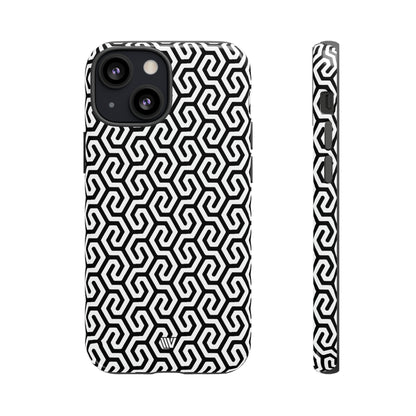 ABSTRACT INTERLOCKING PATTERN | Tough Phone Case