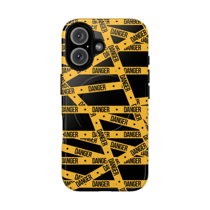 Danger Tape MagSafe Tough iPhone Case – iPhone 16, Glossy