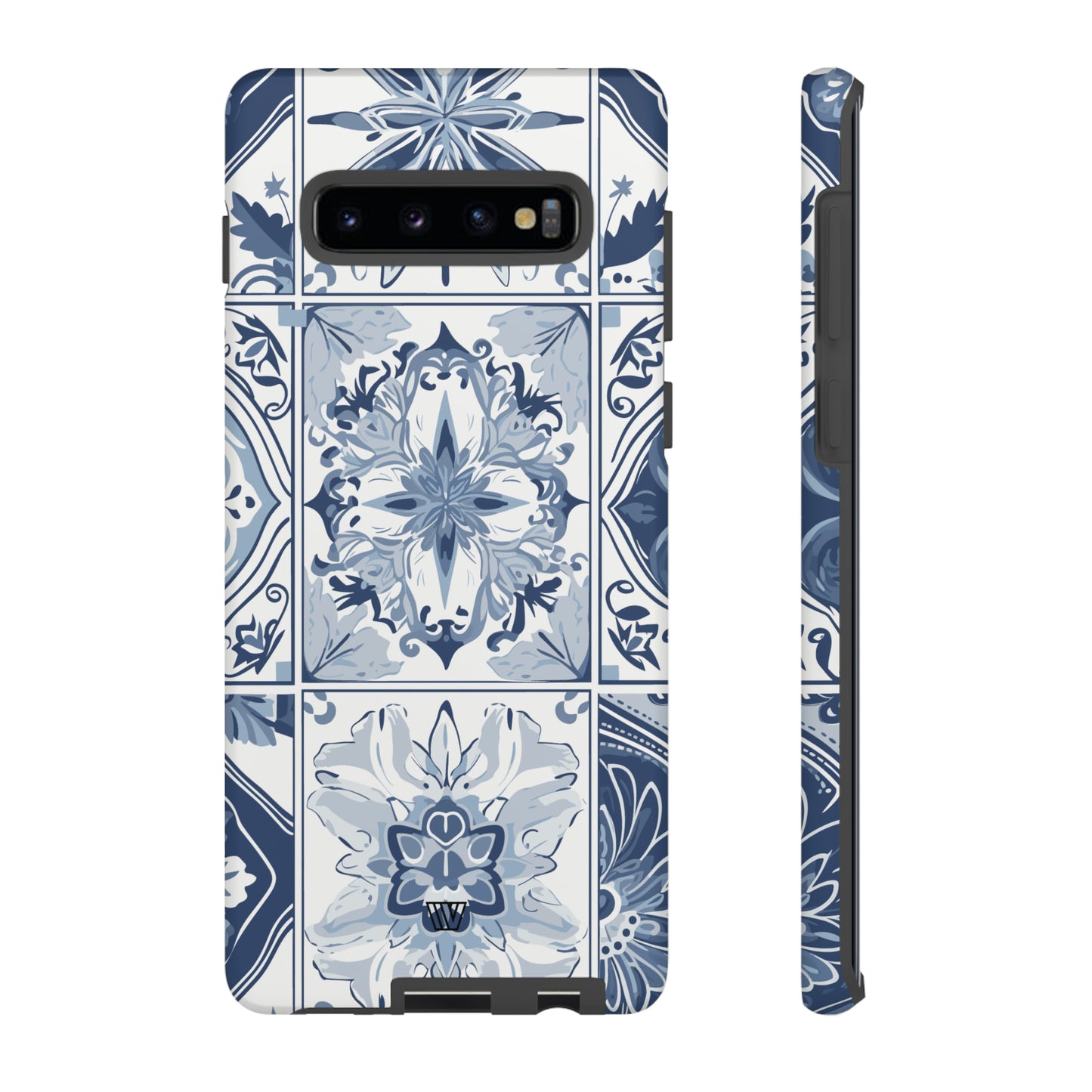 BLUE WHITE TILE | Tough Phone Case - Trovvve