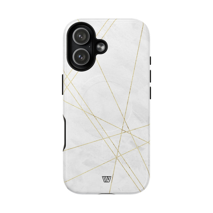 Gold Lines MagSafe Tough iPhone Case – iPhone 17, Glossy