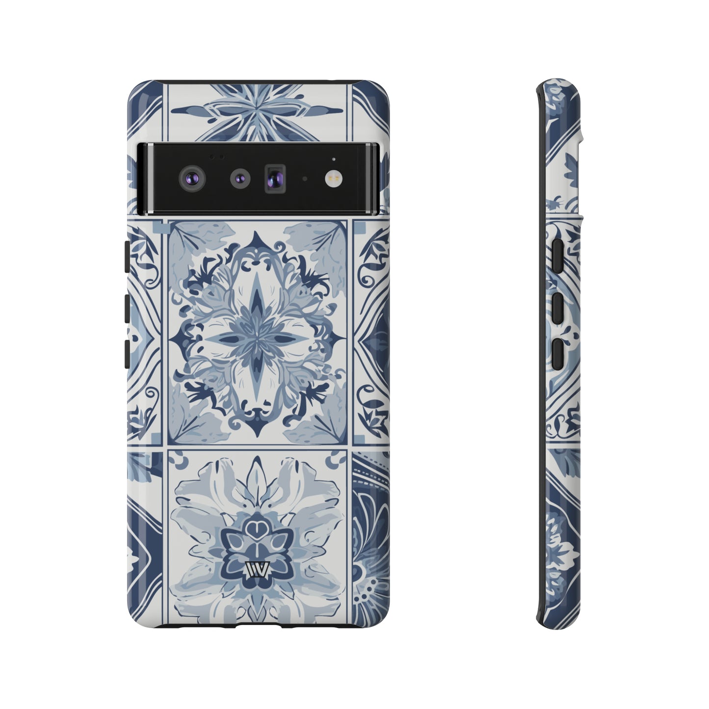 BLUE WHITE TILE | Tough Phone Case - Trovvve