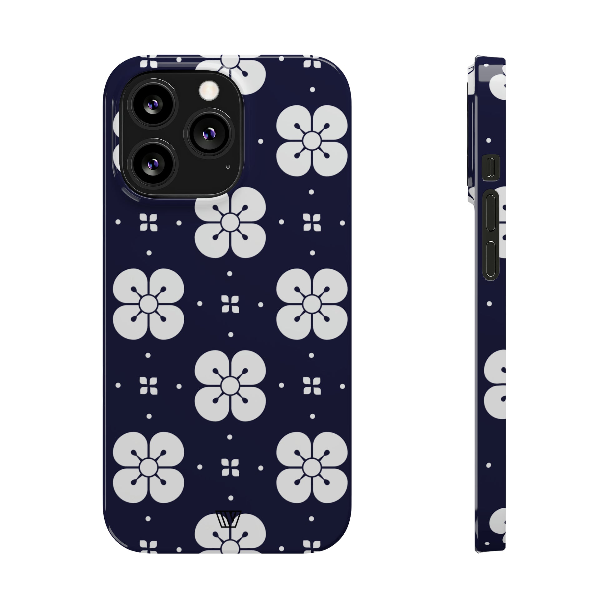 GEOMETRIC FLOWER BLUE | Slim iPhone Case - Trovvve