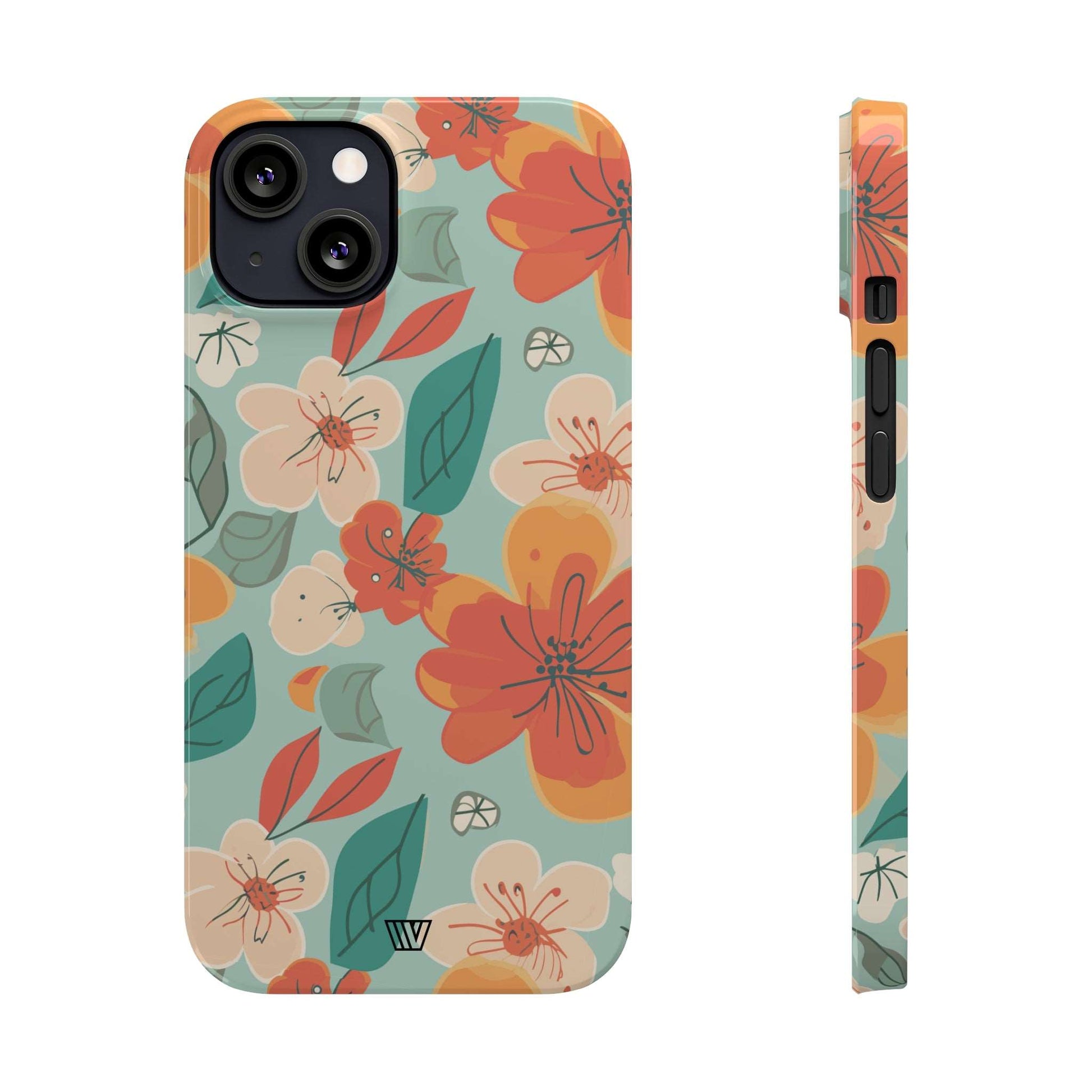 BLOOD ORANGE FLOWERS | Slim iPhone Case