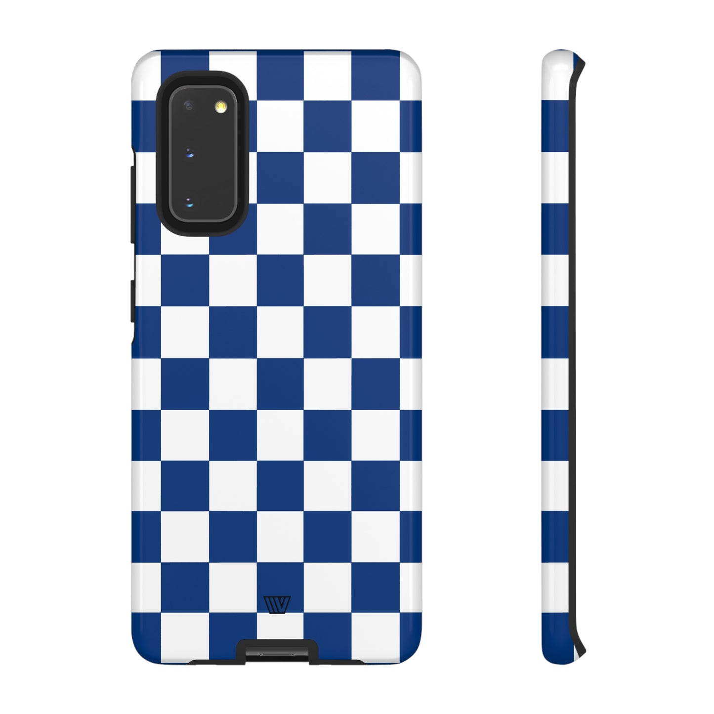 BLUE WHITE CHECKERBOARD | Tough Phone Case - Trovvve