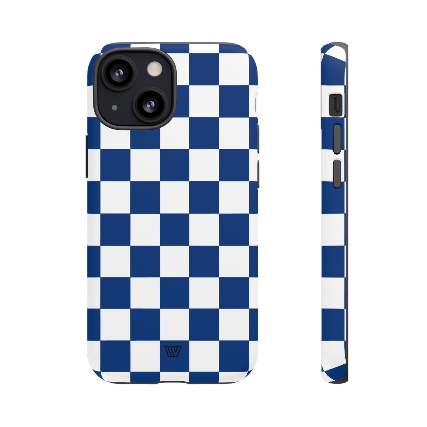 BLUE WHITE CHECKERBOARD | Tough Phone Case - Trovvve