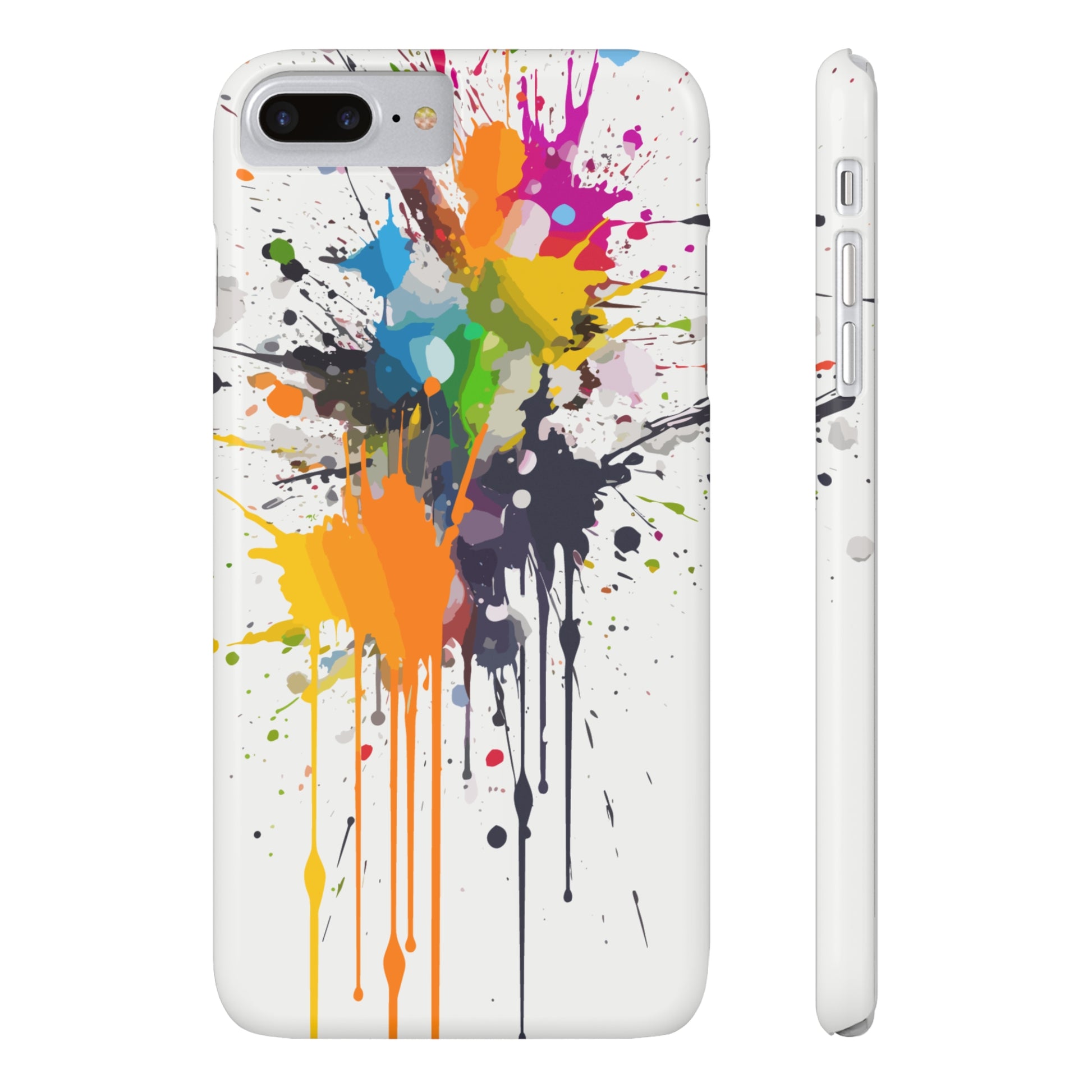 PAINT SPLATTER WHITE | Slim iPhone Case - Trovvve