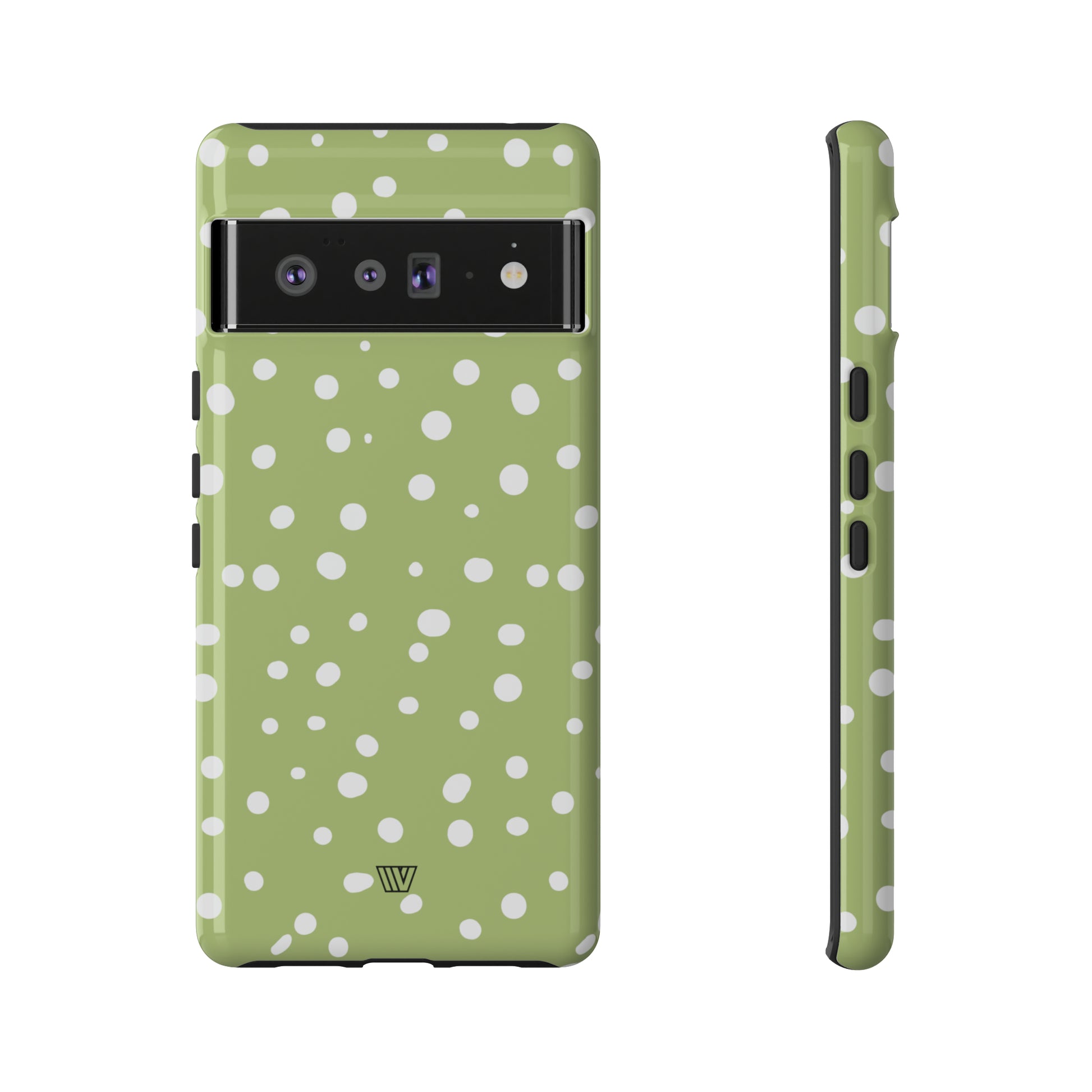 PALE OLIVE DOTS | Tough Phone Case - Trovvve