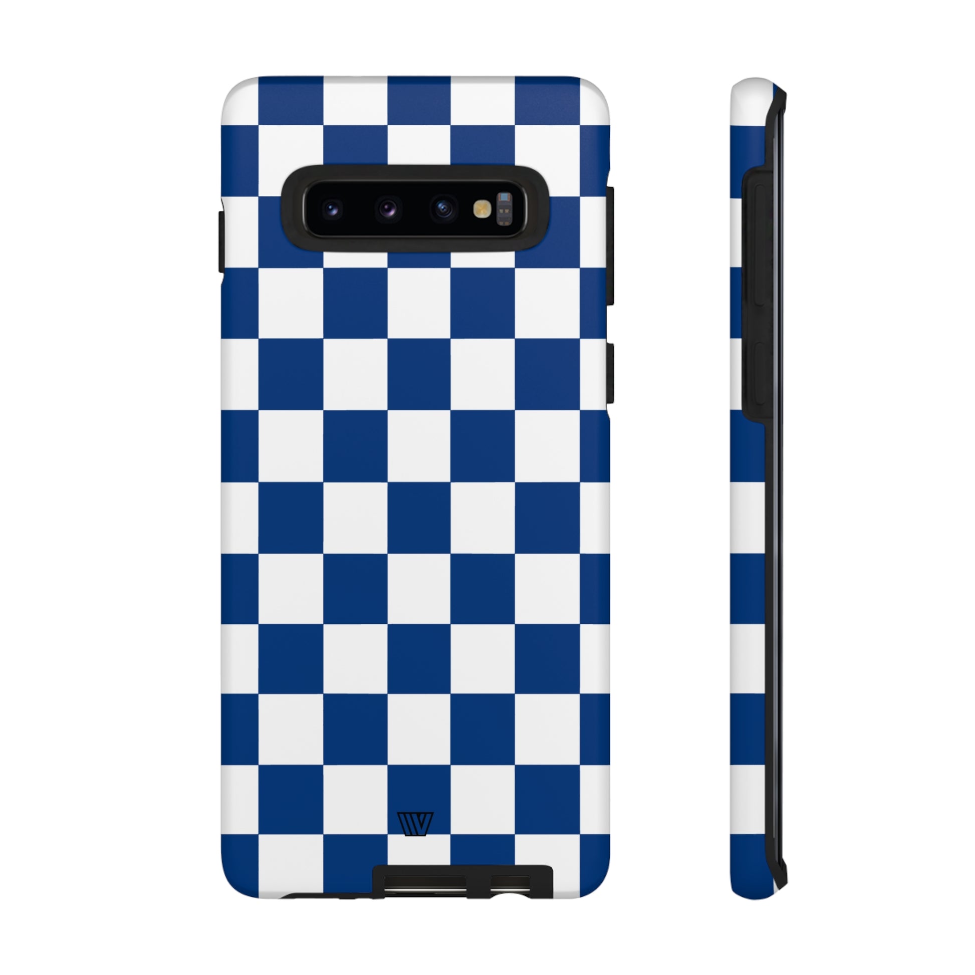 BLUE WHITE CHECKERBOARD | Tough Phone Case - Trovvve