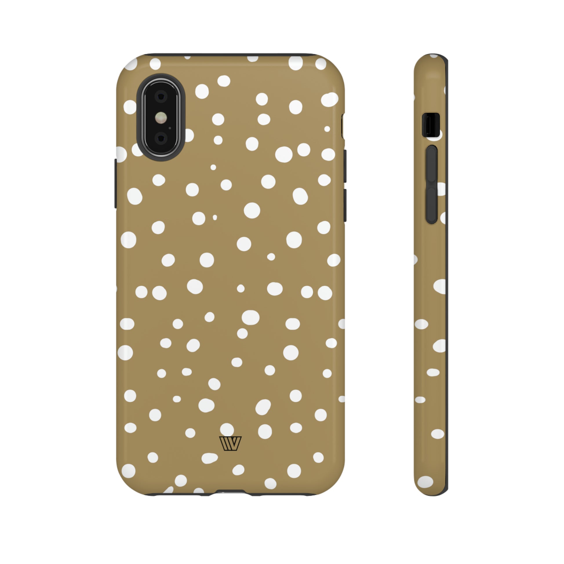 DARK BEIGE DOTS | Tough Phone Case - Trovvve