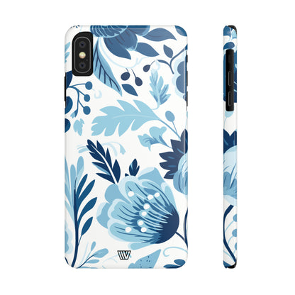 BLUE WHITE FLOWERS | Slim iPhone Case - Trovvve