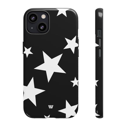 JET BLACK BOLD STARS | Tough Phone Case