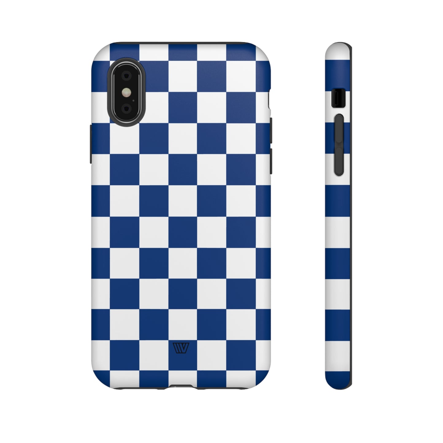 BLUE WHITE CHECKERBOARD | Tough Phone Case - Trovvve