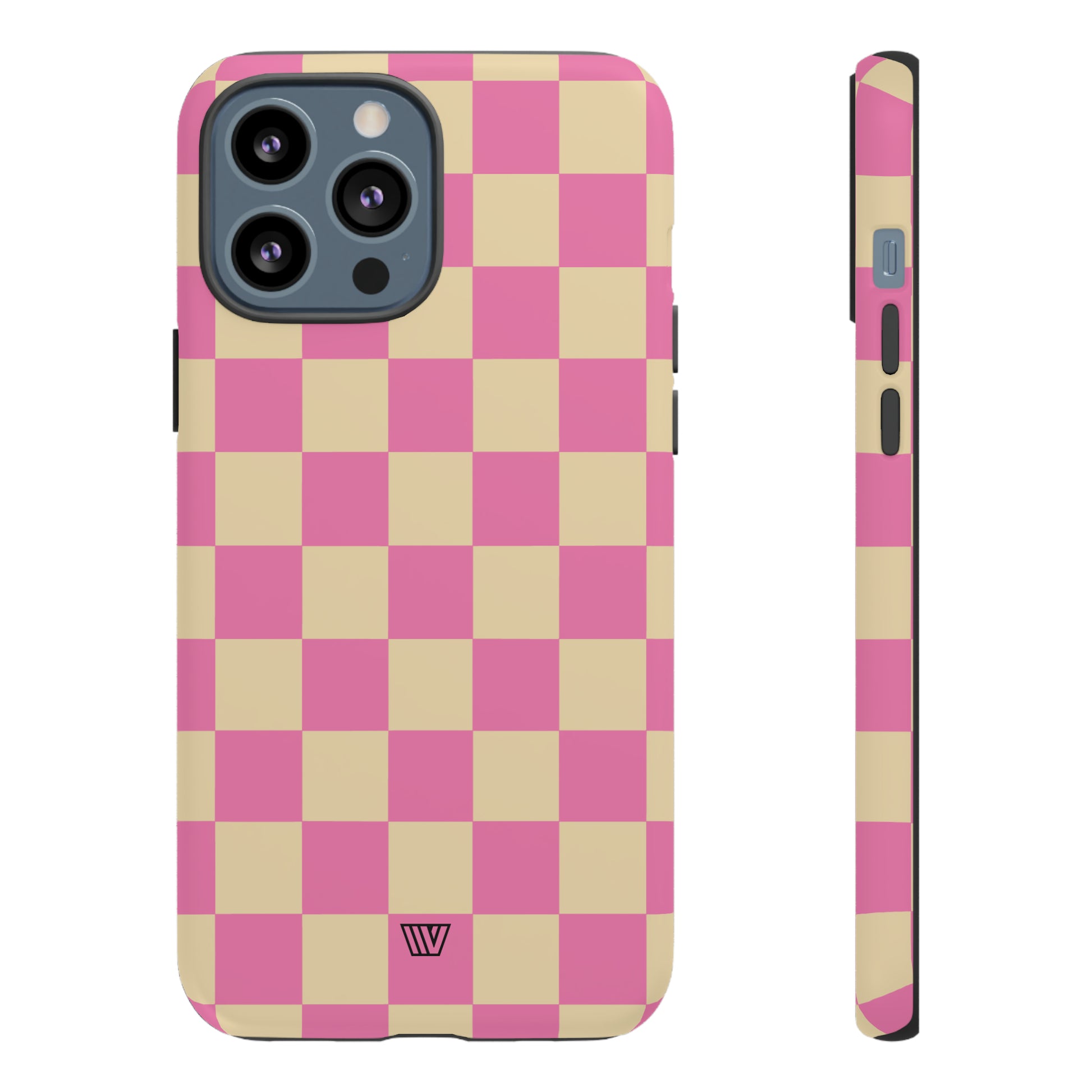 PINK TAN CHECKERBOARD | Tough Phone Case - Trovvve