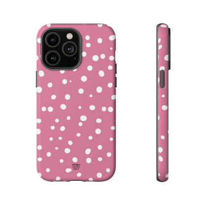 BLUSH RED DOTS | Tough Phone Case - Trovvve