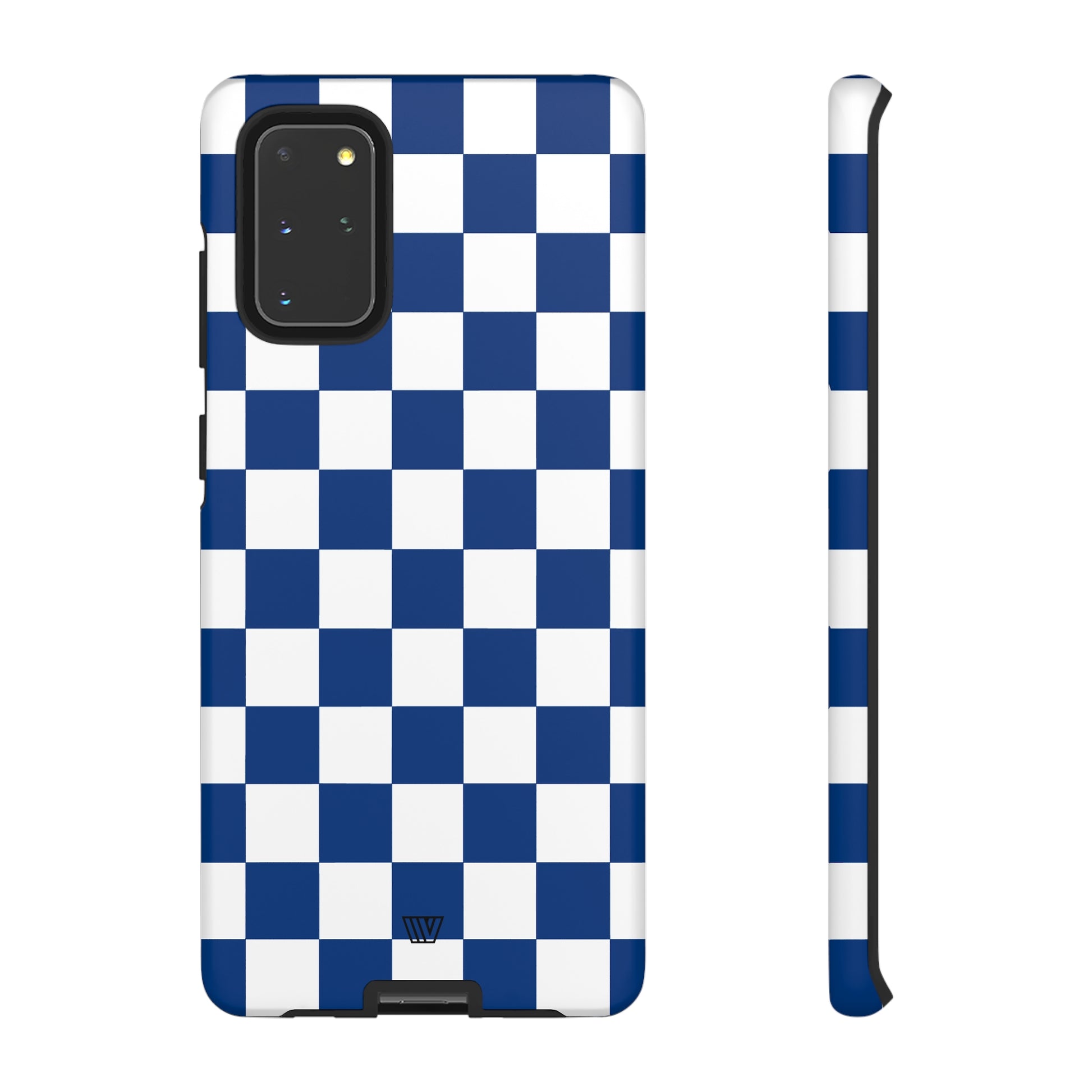 BLUE WHITE CHECKERBOARD | Tough Phone Case - Trovvve