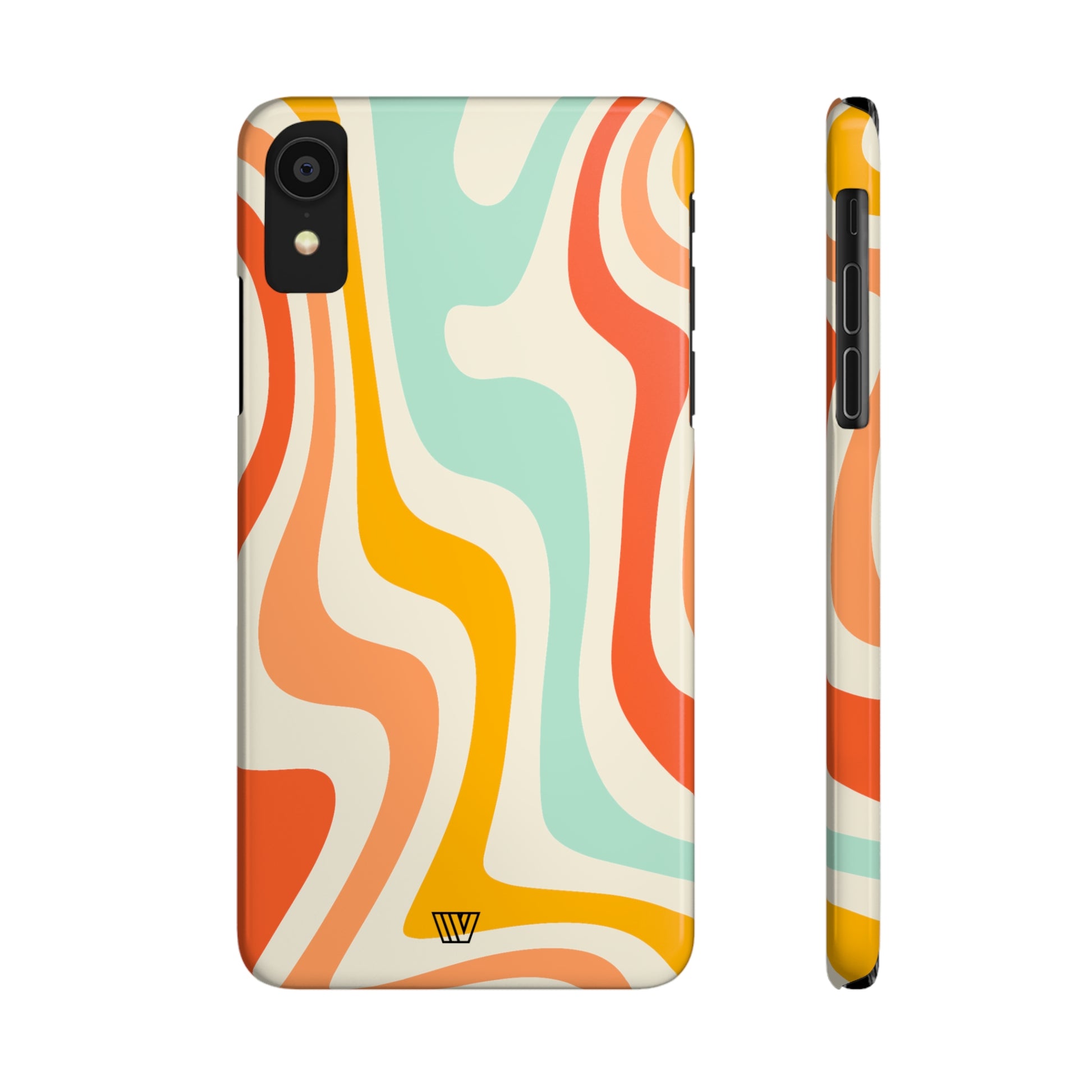 RETRO GROOVY SWIRLS | Slim iPhone Case - Trovvve