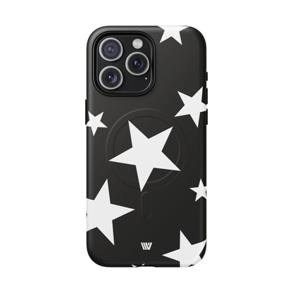 JET BLACK BOLD STARS | MagSafe Tough iPhone Case
