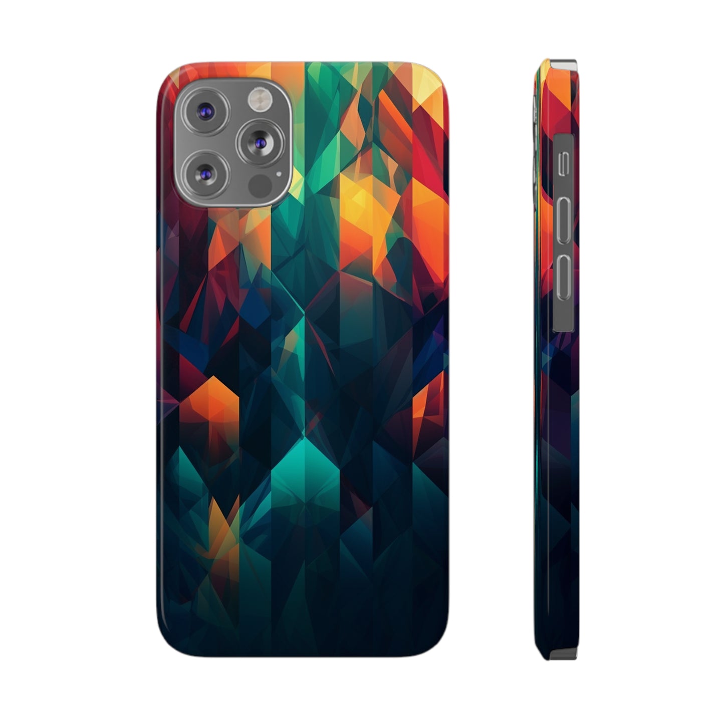 COLORFUL ABSTRACT GEOMETRY | Slim iPhone Case - Trovvve