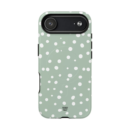 Pastel Green Dots MagSafe Tough iPhone Case – iPhone 17 Air, Matte