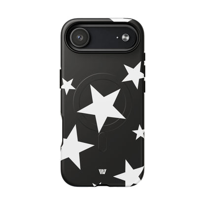 JET BLACK BOLD STARS | MagSafe Tough iPhone Case