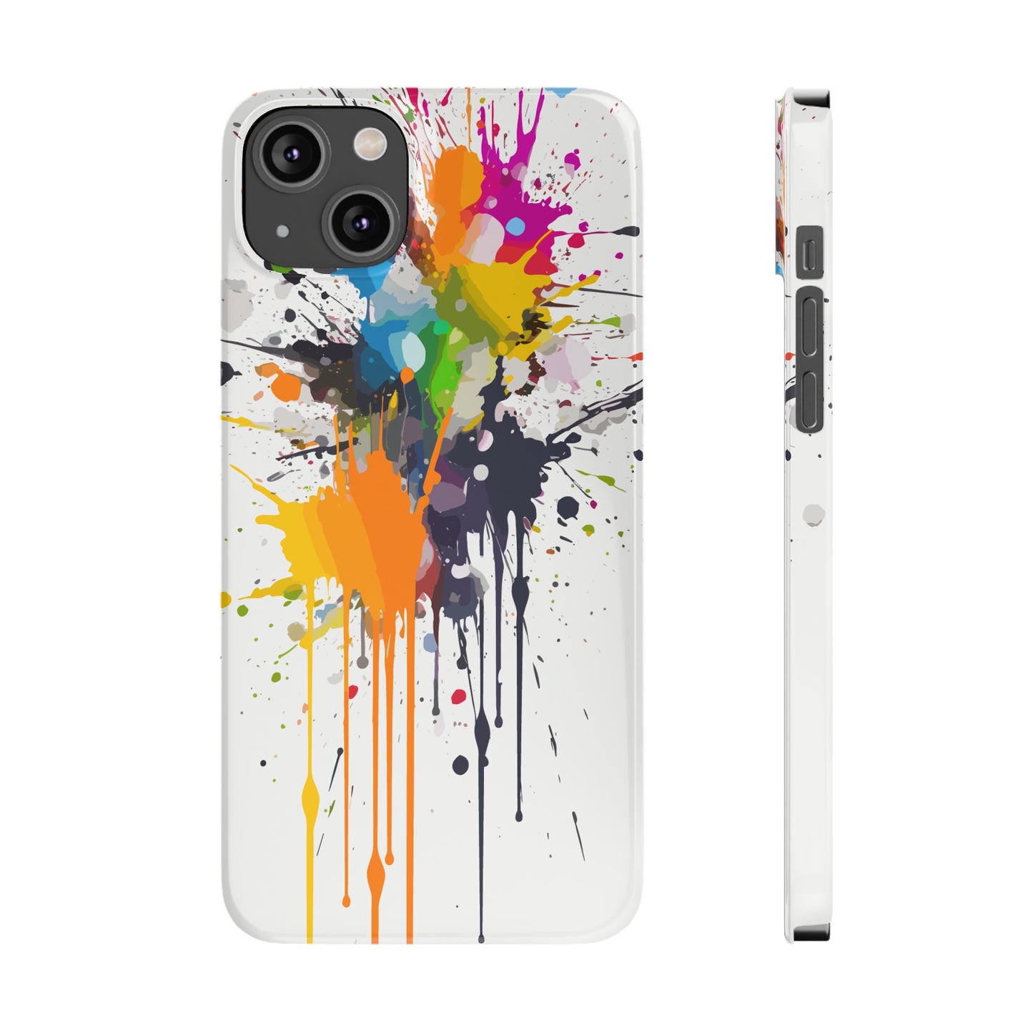 PAINT SPLATTER WHITE | Slim iPhone Case - Trovvve