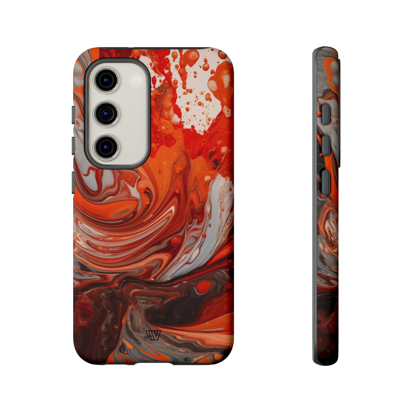 WHITE FIRE PAINT SWIRL | Tough Phone Case - Trovvve