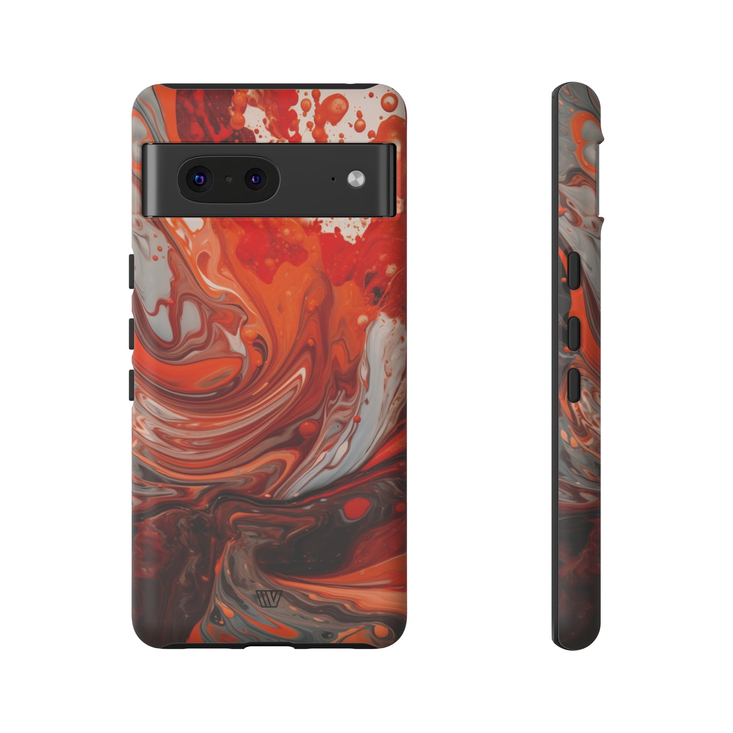 WHITE FIRE PAINT SWIRL | Tough Phone Case - Trovvve