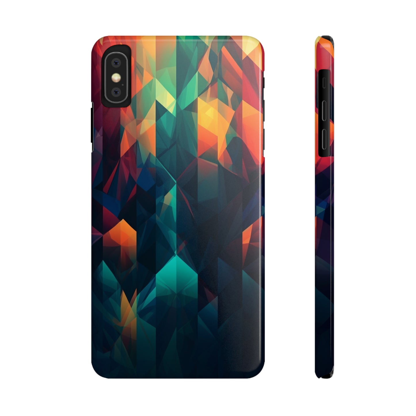 COLORFUL ABSTRACT GEOMETRY | Slim iPhone Case - Trovvve