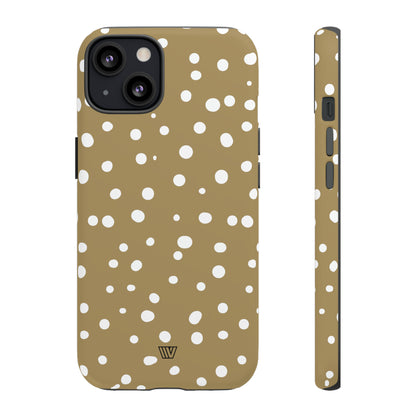 DARK BEIGE DOTS | Tough Phone Case - Trovvve