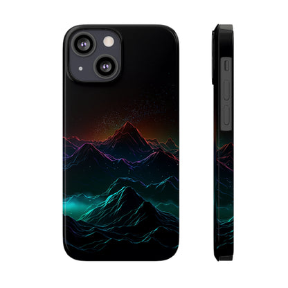 NEON MOUNTAINS | Slim iPhone Case - Trovvve