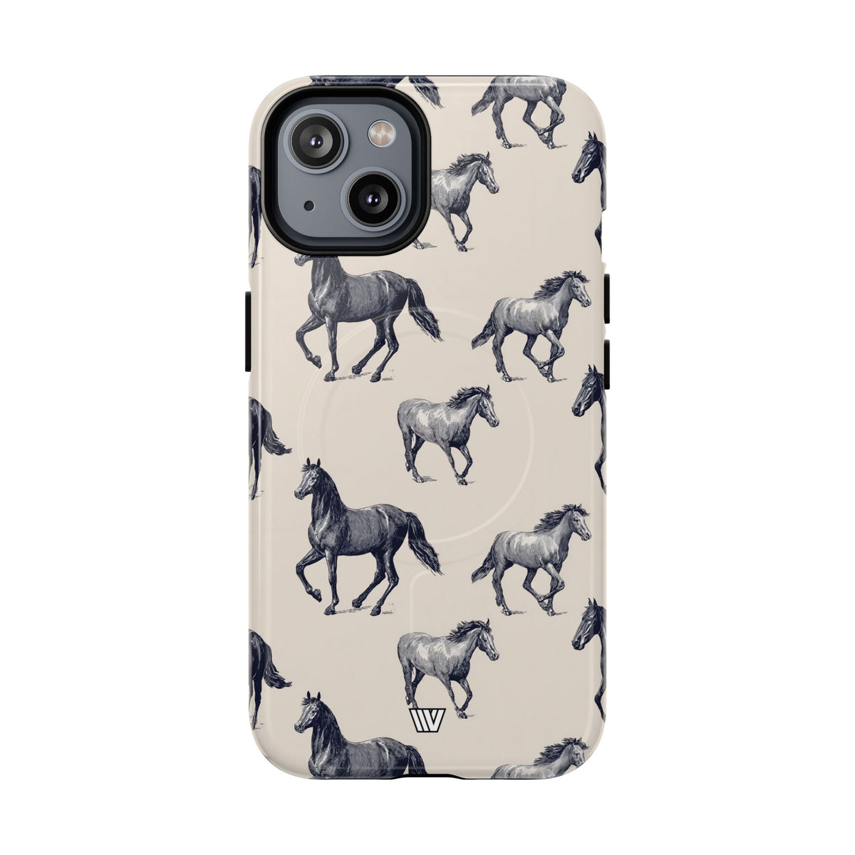 Horse Sketches MagSafe Tough iPhone Case – iPhone 14, Glossy