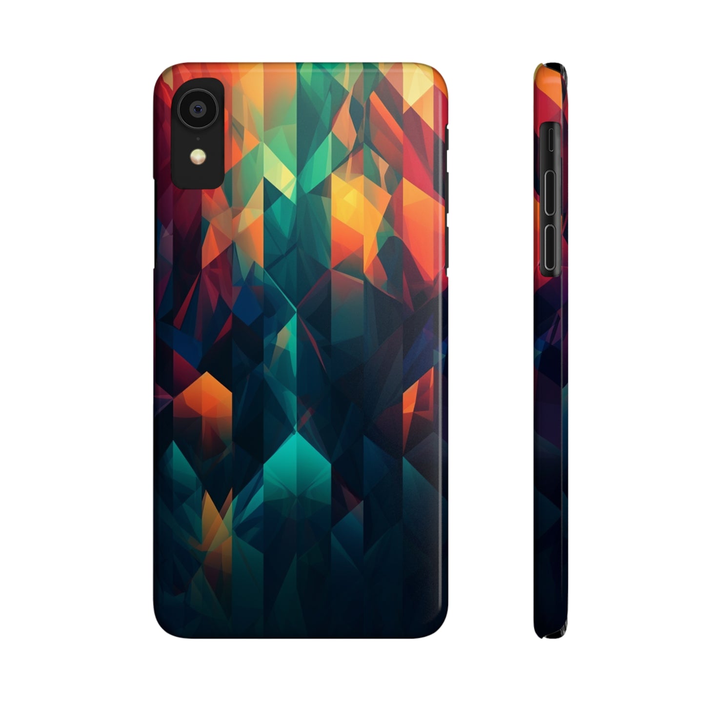 COLORFUL ABSTRACT GEOMETRY | Slim iPhone Case - Trovvve