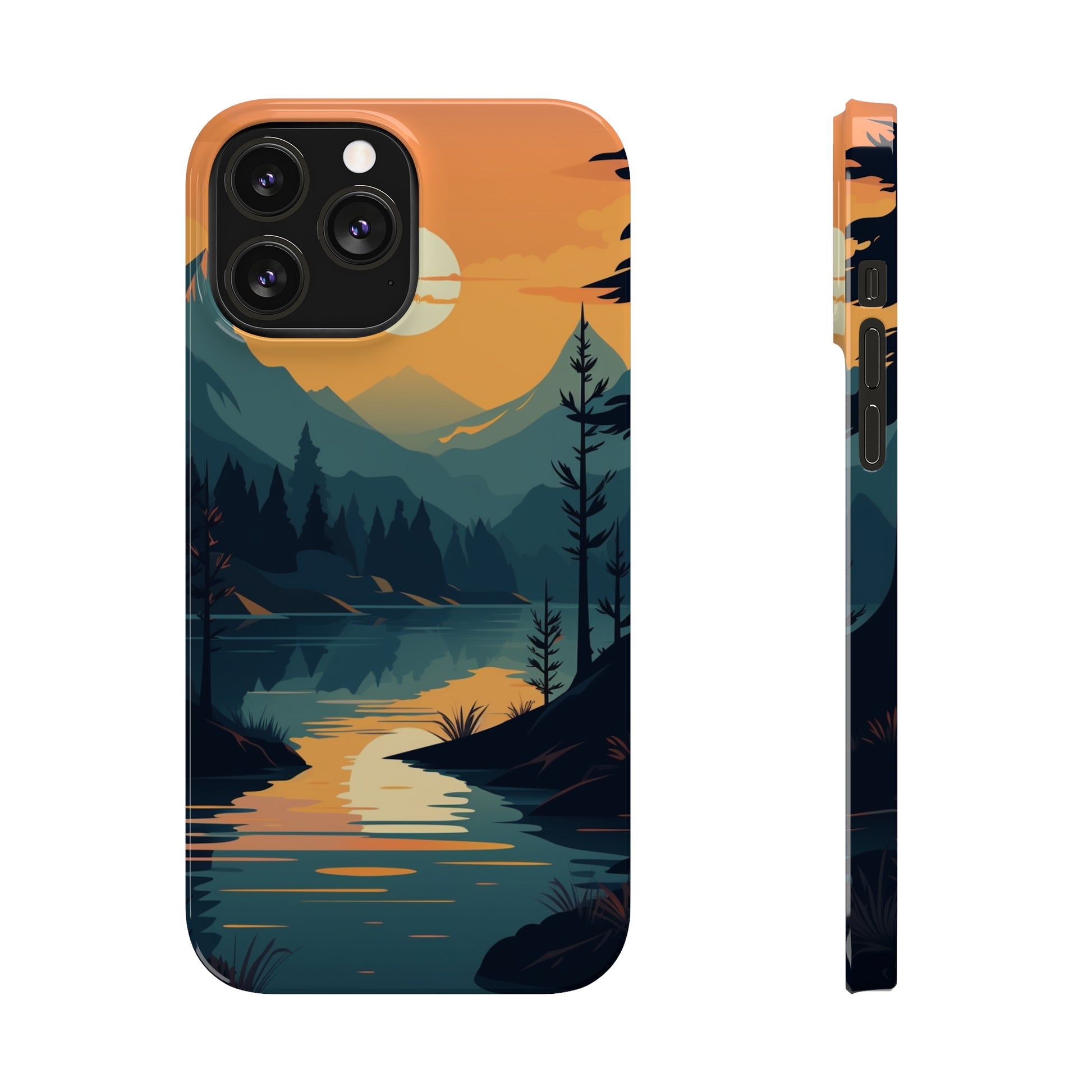 DEEP MOUNTAIN SUNSET | Slim iPhone Case - Trovvve